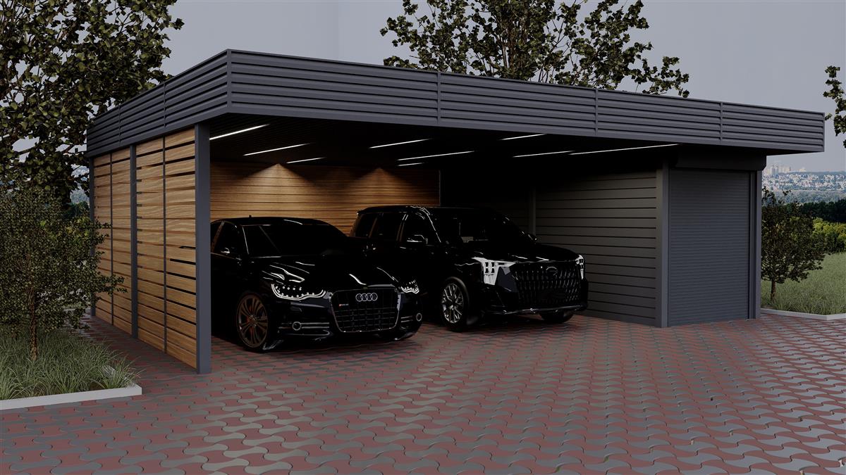 3D-рендер навеса в Зинино — проект